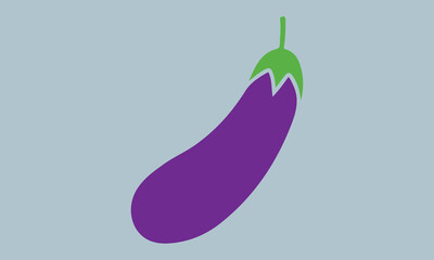 A simple eggplant art vector illustration 