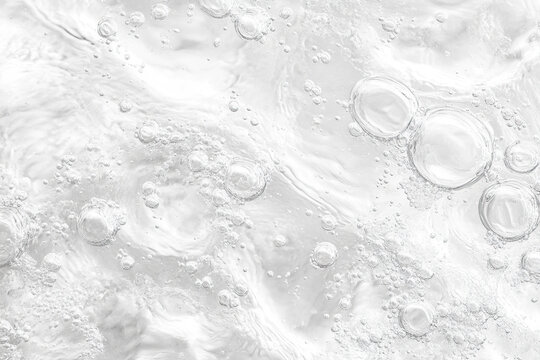 Abstract white water texture with air bubbles