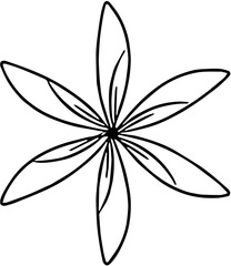 vector black and white flower