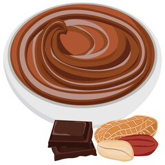 chocolate peanut butter, peanuts and chocolate.
