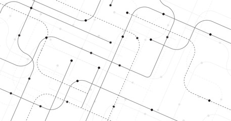 circuit path network ai chart lines in transparent background 