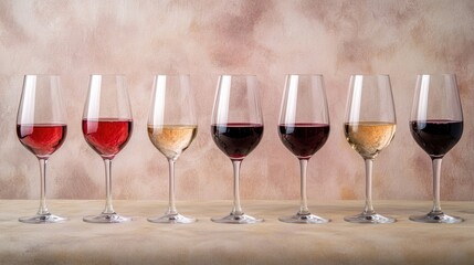 Sommelier examining different wine varieties in elegant glasses highlighting qualities with space for text and branding opportunities