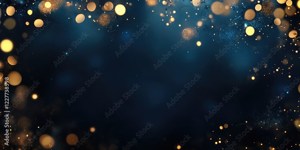 Aufkleber elegant golden bokeh on a dark background with shimmering lights creating a festive atmosphere and s