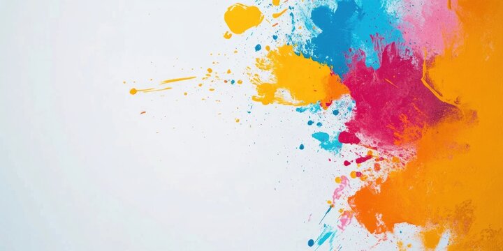 Elegant minimalist design showcasing vibrant color splashes ideal for text placement and creative projects in contemporary style.