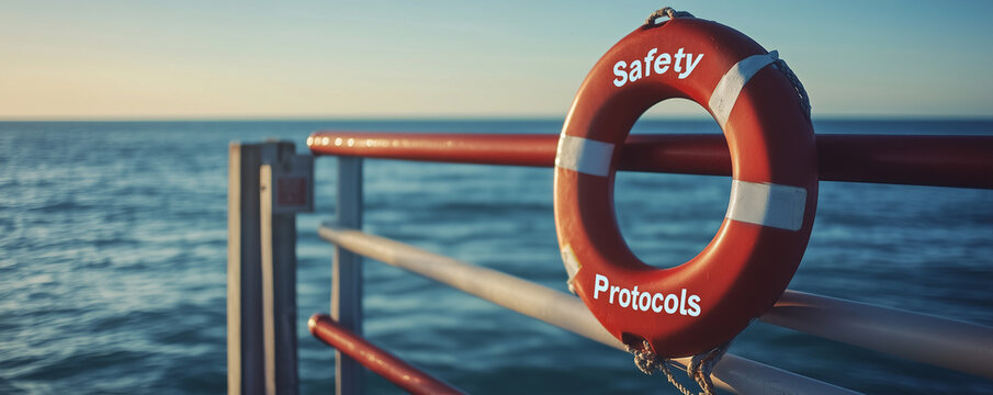 Ensuring safety with protocols at a waterfront location during sunset hours - Powered by Adobe