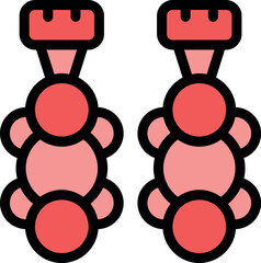Stylish molecular shaped earrings adding a touch of science to fashion