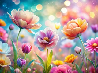 Naklejka premium Clean Abstract Spring Flower Pattern Background - High-Resolution Stock Photo