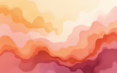 Fototapeta premium Abstract Warm toned Landscape Fluid Watercolor Style Background Texture
