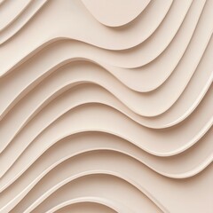 Obraz premium Layers of curved design create a modern aesthetic in a light toned interior space. Generative AI
