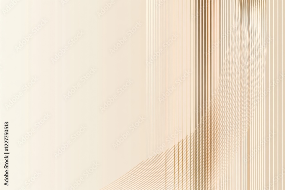 Fototapete Abstract lines create a soft gradient effect in a delicate beige and cream composition with subtle texture. Generative AI