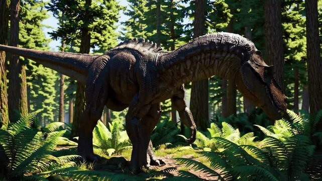 Giganotosaurus dinosaur in the wilderness