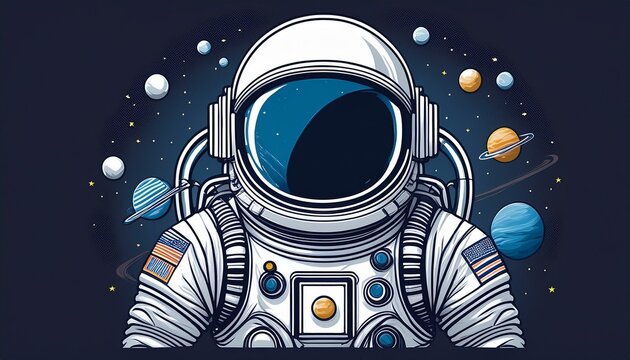 astronaut in space concept t shirt design ready for dtf print