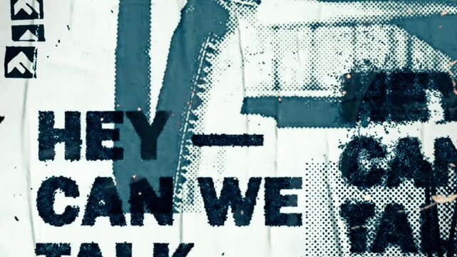 Fast motion overlay background with retro style and grunge texture. 4K quality footage