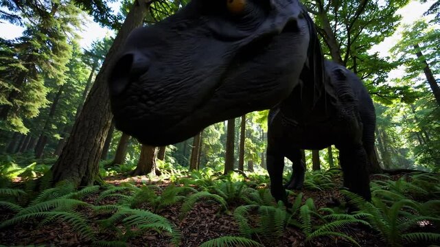 Giganotosaurus dinosaur in the wilderness