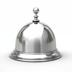 Silver Cloche Isolated On White