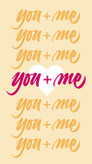You and me for Valentines day with Heart