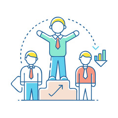 leadership icon, leadership vector illustration-simple illustration of leadership, perfect for leadership logos and icons