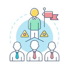 leadership icon, leadership vector illustration-simple illustration of leadership, perfect for leadership logos and icons