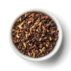Obraz premium Bowl of cloves isolated on wite background, top view.