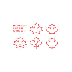 Maple leaf vector icons set. Maple leaf vector illustration. Canada vector symbol maple leaf clip art.