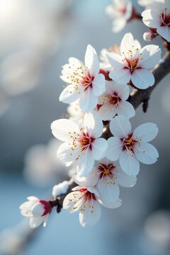 Ornamental flowers from the hazel tree displayed in pristine white scenery, blossom, winter