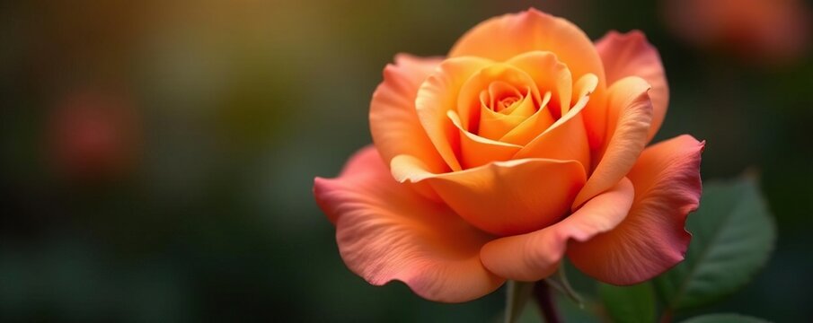 Orange rose with velvety softness and gentle curves, rose, soft, blossom