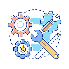 Fototapeta premium tools and gear icon, tools and gear vector illustration-simple illustration of tools and gear, perfect for tools and gear logos and icons