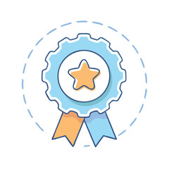 achievement badge icon, achievement badge vector illustration-simple illustration of achievement badge, perfect for achievement badge logos and icons