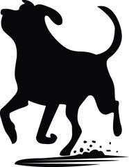 
Standing black dog silhouette on white background, dog vector, dog standing icon,dog silhouette vector illustration,Dogs Walking and Running Silhouettes
