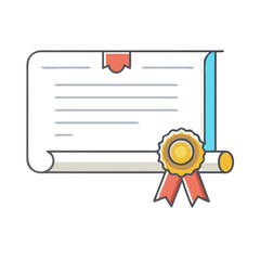 diploma icon, diploma vector illustration-simple illustration of diploma, perfect for diploma logos and icons