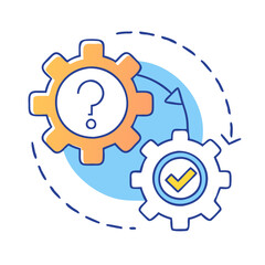gear problem solving icon, gear problem solving vector illustration-simple illustration of gear problem solving, perfect for gear problem solving logos and icons