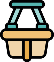 Baby bouncer provides a safe and entertaining environment for infants, featuring a swinging cradle suspended from ropes and a sturdy support structure