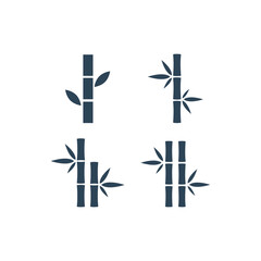 Bamboo icons set vector sign for web and app