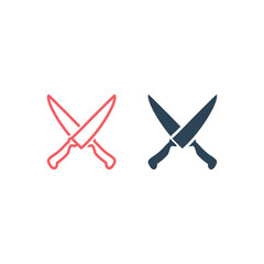 Knife icons set vector trendy design template.