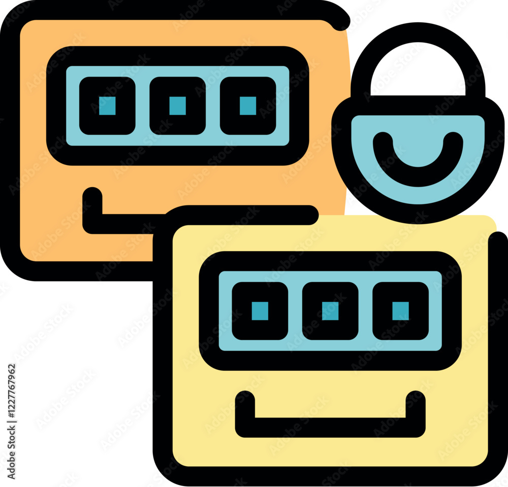Poster protecting financial data during online transactions with secure credit card processing and encrypti