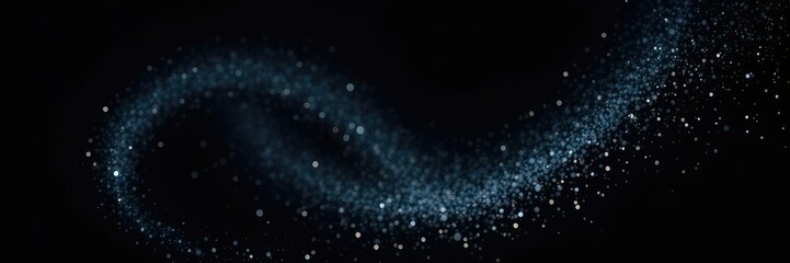 Shimmering Swirl of Glittery Particles on a Dark Background, shimmering effect, colorful sparkles, textured effect