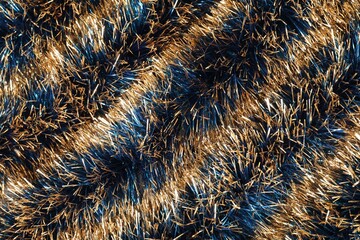Beautiful shiny tinsel as background, closeup view