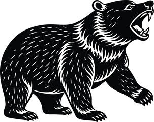 Shilute Bear isolated on the white background