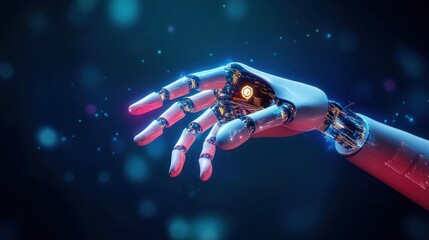 Cybernetic Hand Reaching: Futuristic Robotic Arm Design