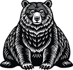 Shilute Bear isolated on the white background