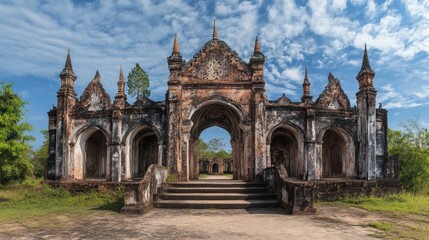 Obraz premium Majestic Ruins: Awe-Inspiring Gateway to the Past