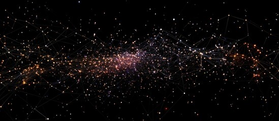 Global Communication Network Visualization Abstract Digital Connectivity Theme with Empty Space for Text or Graphics