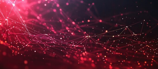 Digital network connections and communication background with abstract lines and glowing elements for text placement and graphic design.