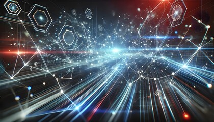 Fototapeta premium Future data network flow