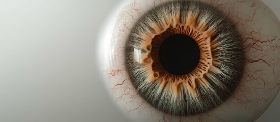 Obraz premium Eye Examination Concept for Surgical Preparation with Focus on Human Iris and Copy Space for Text