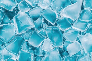 Chilling ice cubes kitchen setting food photography cool environment top-down view refreshing concept