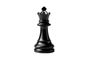 black chess piece isolated on white background
