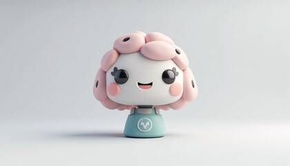A Cute 3d of a Cybernetic Brain Implant