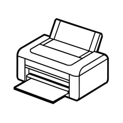 High-Quality Printer Vector Illustration – Office and Home Printing Device