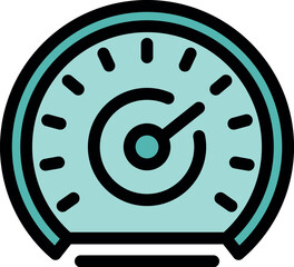 Speedometer reaching its maximum performance, indicating high speed and optimal engine power